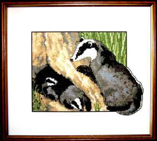 Wildlife cross stitch patterns to download. Choose from a family of badgers, red foxes, fallow deer or a heron 