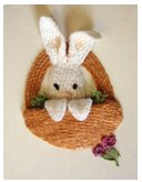 Stumpwork bunny in a basket